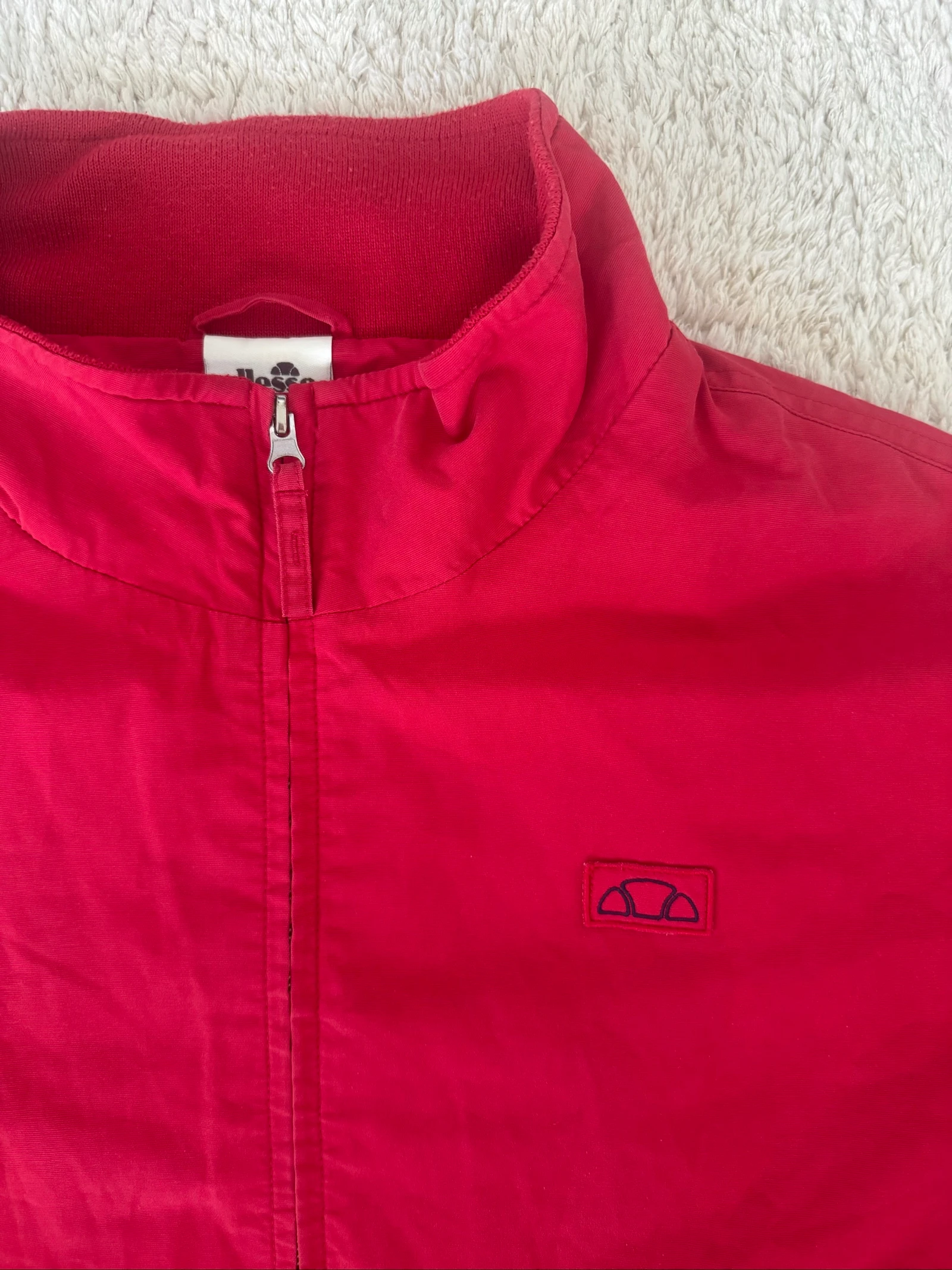 Ellesse Harrington Jas Rood Bomber Rits Katoenmix Vintage Casual XXL – photo 5